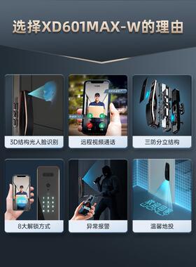 t智能0锁f人脸识别智能aF7675MMT门锁家用防盗门全自动密码锁xd61