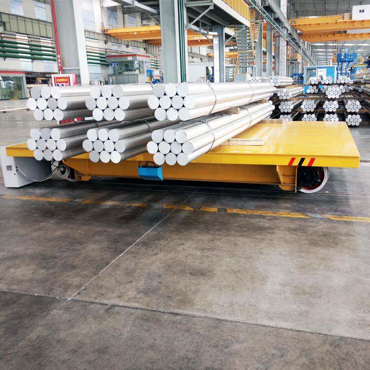 冶金工业钢铝材搬移动运可平板车25吨低压轨JHU道供电转弯电动管