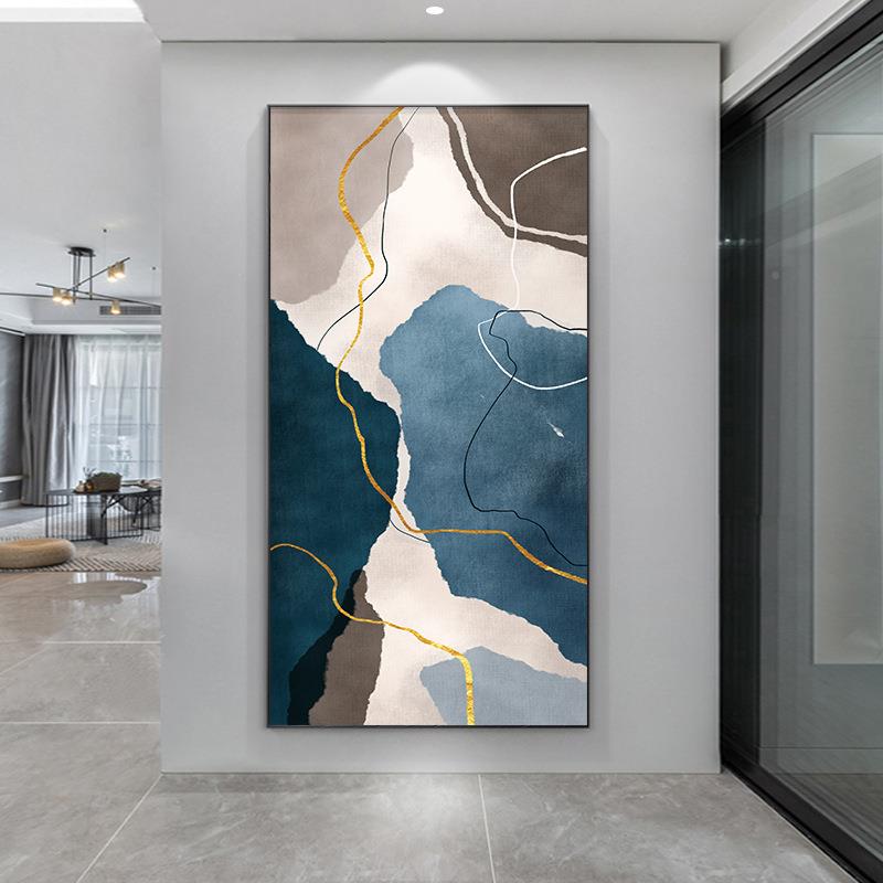 抽玄关画SQ5183创象简约走廊过道装饰画奢轻大幅壁画艺术油意画客图片