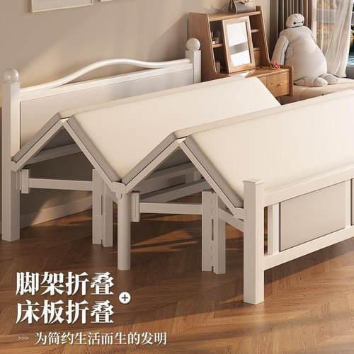 加固床折叠床单人家用成人木床简易租板出屋QIC双人硬板静音午睡