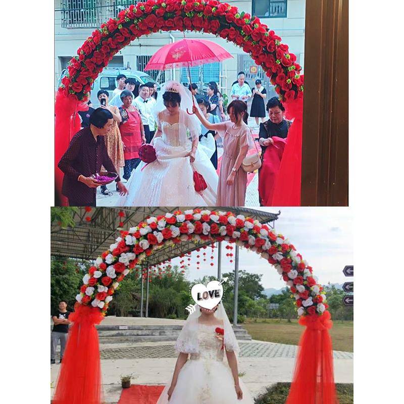 婚庆花门拱门开业道彩门绢结婚门口拱门装饰花架婚礼布置JAZ花铁