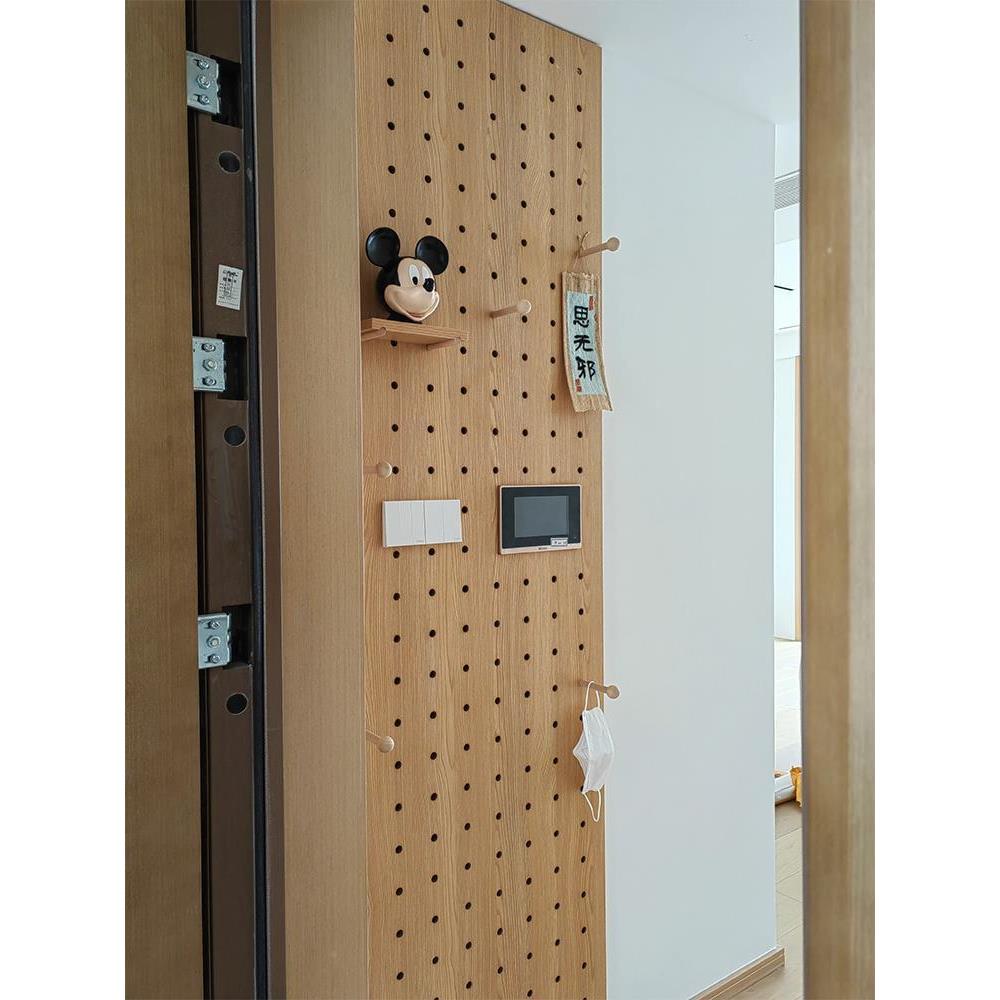 实洞板展示架木质桌面墙面桌收纳墙入户木门口AL834077玄书关置物