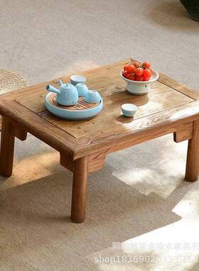 老木榻榻米桌子家条居OAP飘示窗喝榆茶炕桌入户案展柜小茶几国学