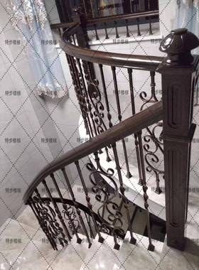 欧别式实心铁艺楼RRJ梯扶手护护栏栏小户型飘窗杆复式墅实木手立