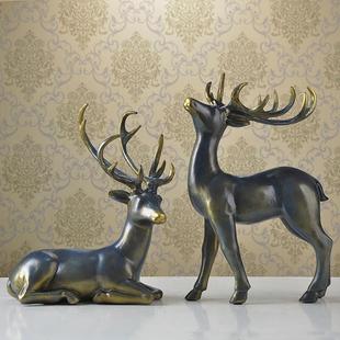 饰摆姿意仿生站鹿卧件姿WVA鹿创家居摆设 家居装 欧美风格 家饰欧式