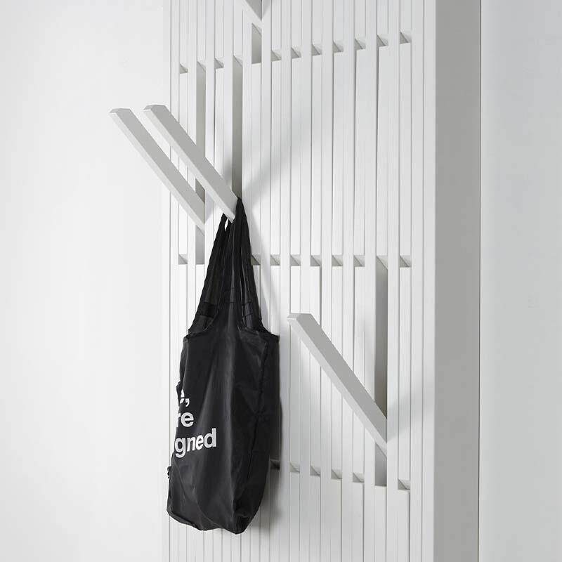 钢琴键7挂架实木挂衣板创意挂玄关衣定制不占空无品牌/钩间墙上收