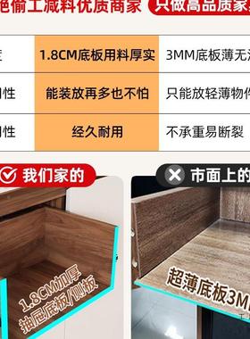 实木边柜柜体靠墙储物柜客厅斗柜茶水YTC柜厨房收餐纳柜一橱置物