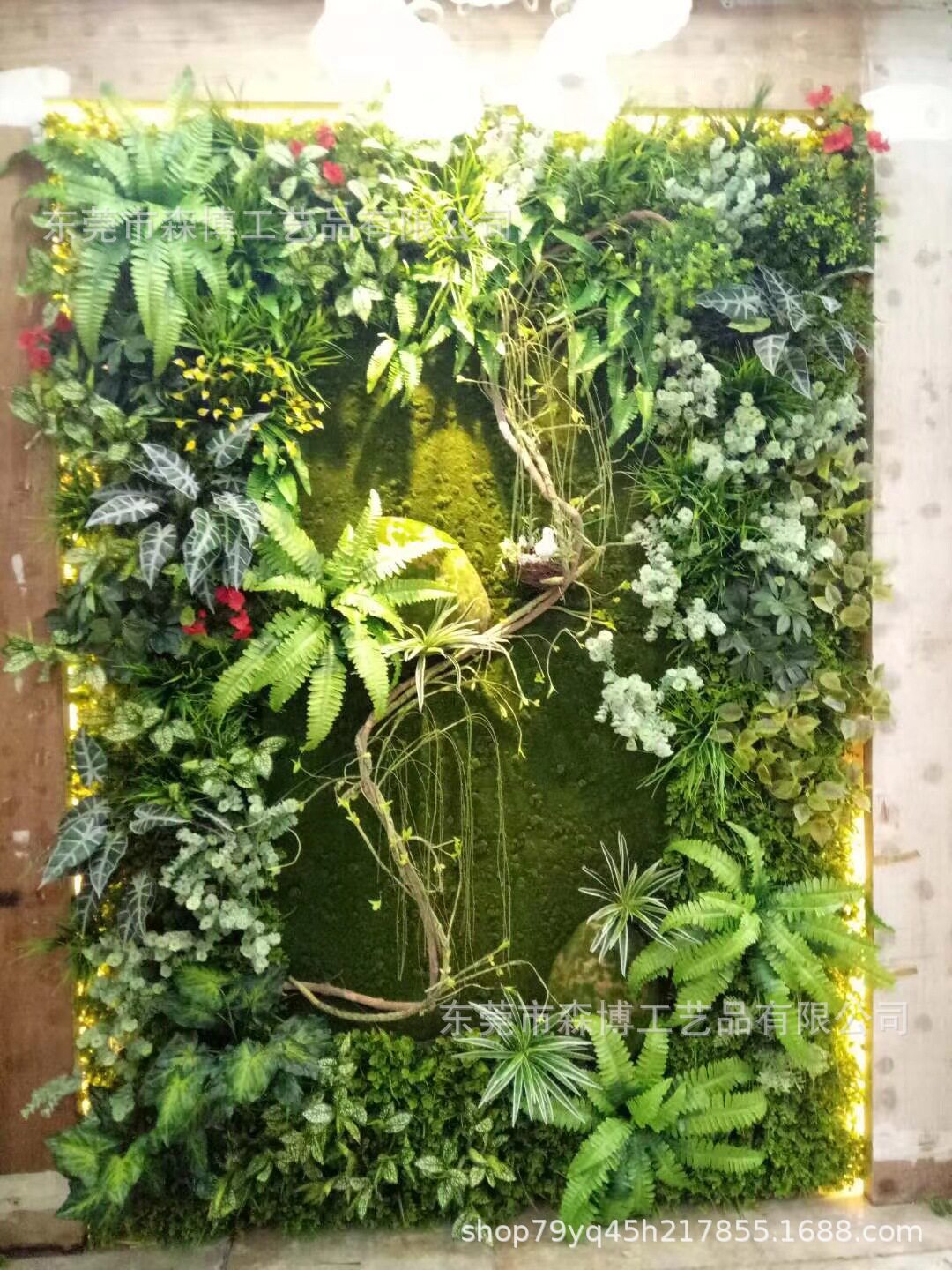 室内仿真苔藓植物墙装饰