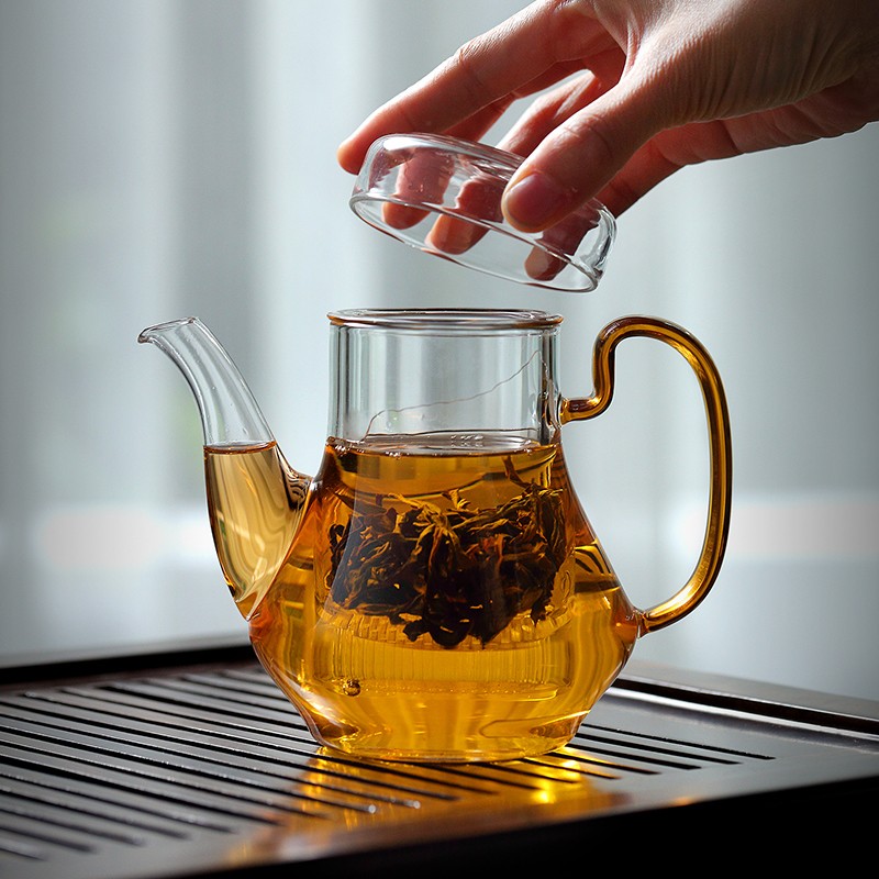 加厚耐热玻璃泡茶器家用小号红茶泡绿茶泡茶壶过滤冲茶器功夫茶具