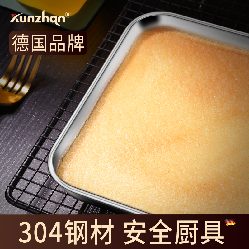 烤箱专用烤盘长方形家用饺子托盘烘焙专用不锈钢商用烧烤盘长方盘