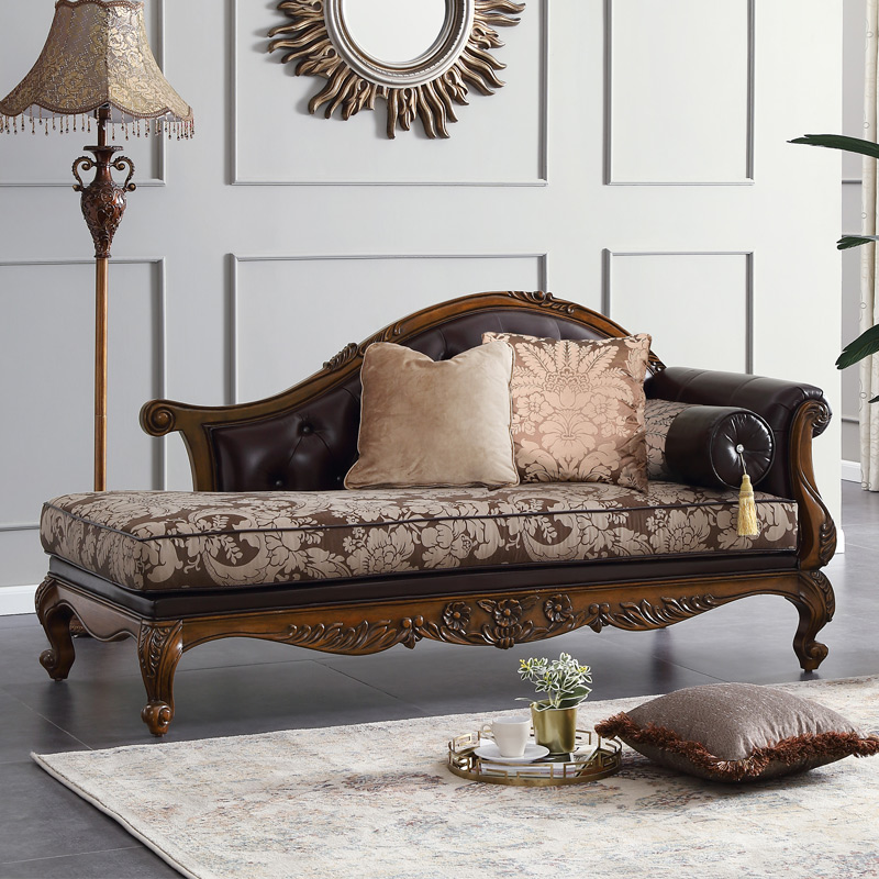 美式贵妃椅实木贵妃躺椅欧式贵妃椅懒人沙发单人贵妃榻卧室阳台椅