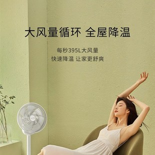 J净化空气台立式 科西空气循环扇R6静音家用对流摇头台式 落地电风