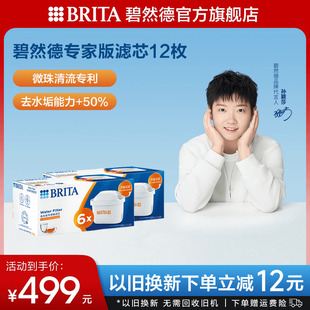 滤芯12枚装 BRITA碧然德滤芯滤水壶家用净水器净水壶去水垢专家版
