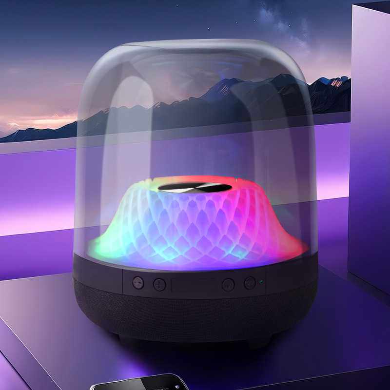 华强北琉璃4代迷你炫彩蓝牙音箱低音炮便携家用无线智能蓝牙音箱