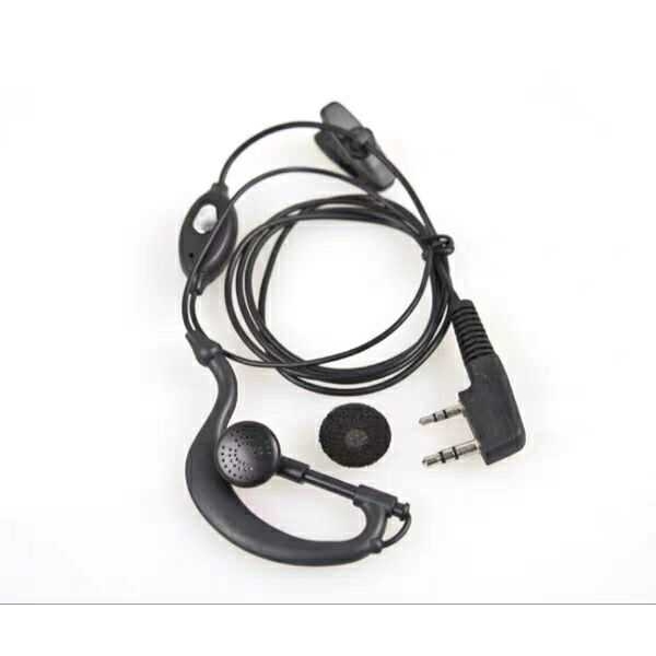 宝锋对讲机耳机耳麦 黑线耳挂式耳机线 建伍对讲机等通用耳机