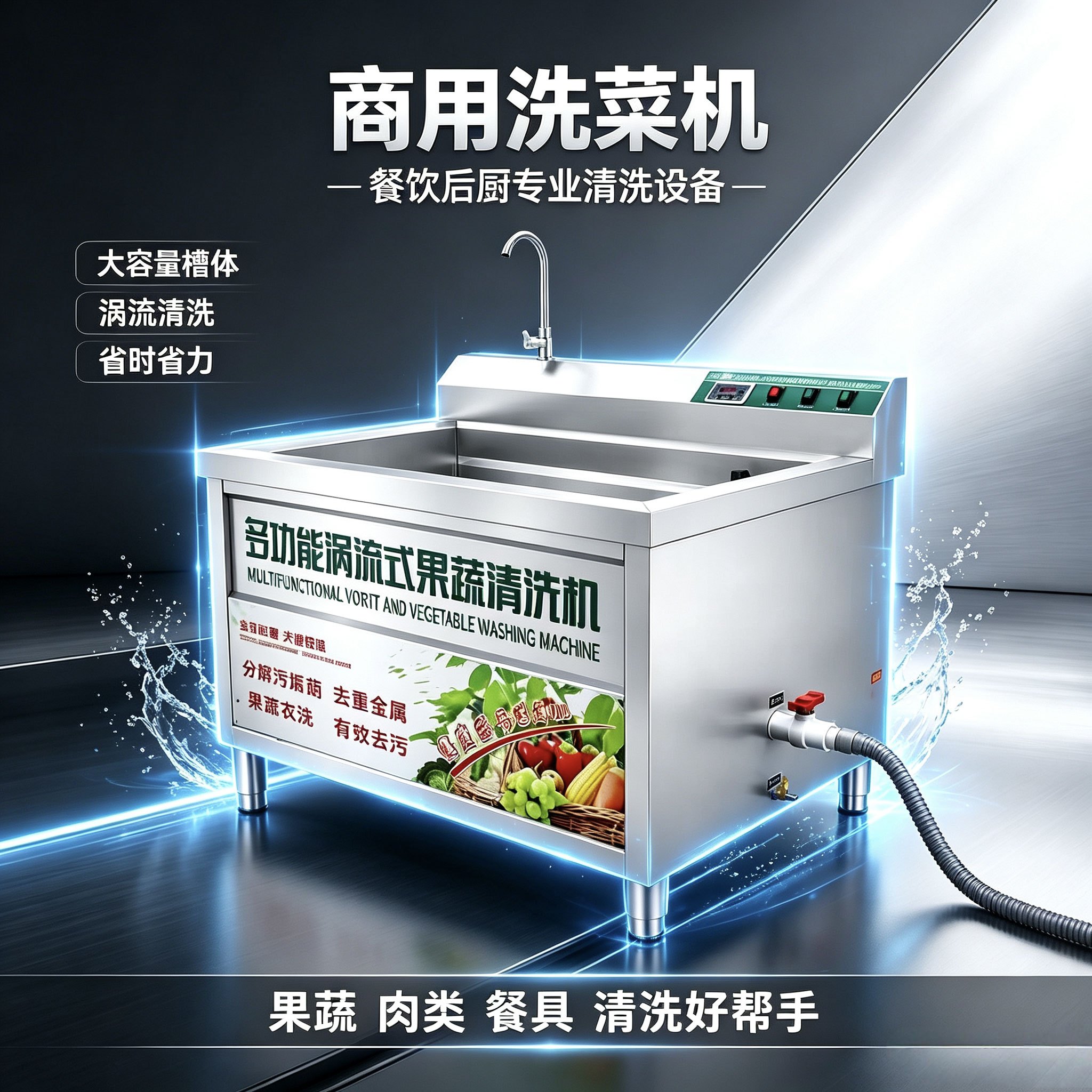 全自动商用洗菜机学校工