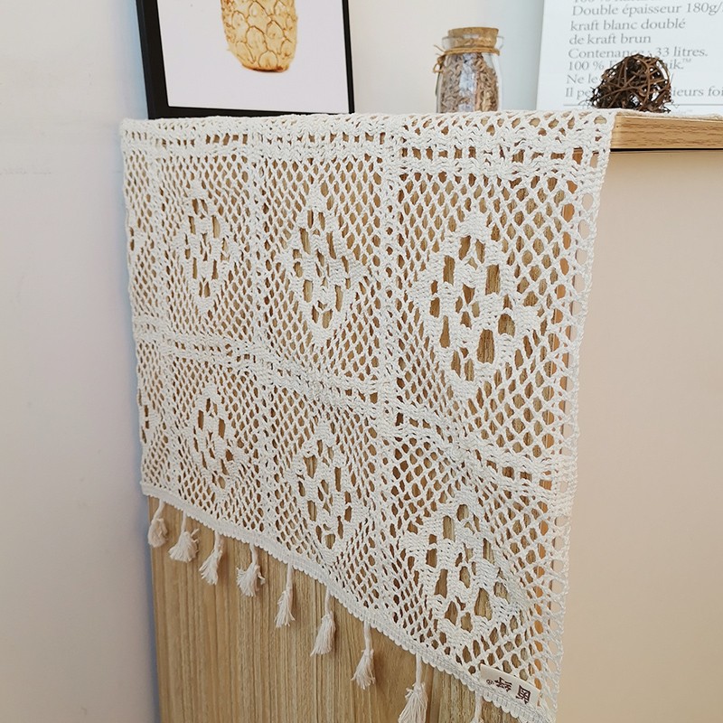 蕾丝流苏单双开冰箱盖布装饰洗衣机微波炉床头柜电视柜子防尘罩巾