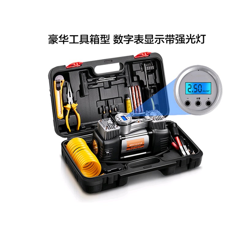 车载充气泵单双缸大功率12V点烟器电动便携式汽车用打气筒小轿车