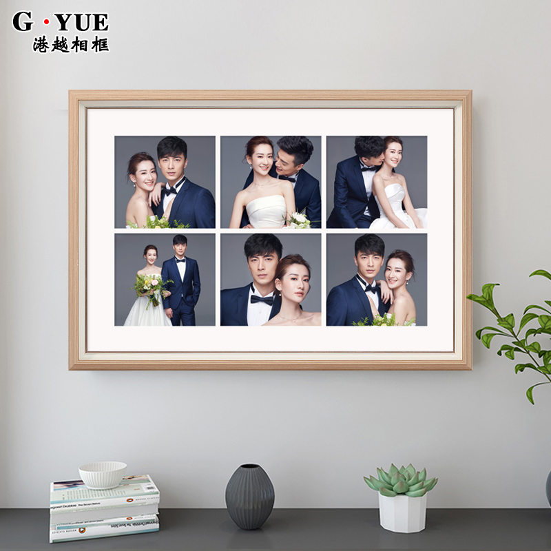 婚纱照相框多张照片组合放大冲洗打印加带和做成20 24 3036寸挂墙