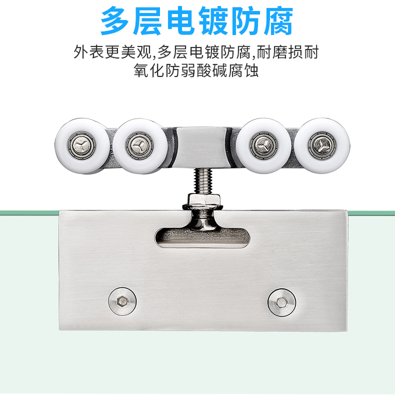 吊轮移门导轨轨道滑道实木玻璃门吊门滑轨吊拉门滑轮摺叠门吊轮