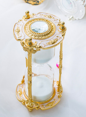 金属沙漏计时器15分钟家居饰品装饰客厅摆件生日结婚礼物新婚闺蜜