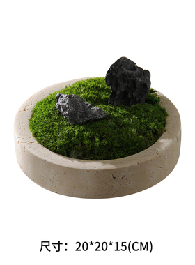 样板间售楼部洽谈桌装饰花艺书房书架卧室床头柜成品花艺绿植摆件