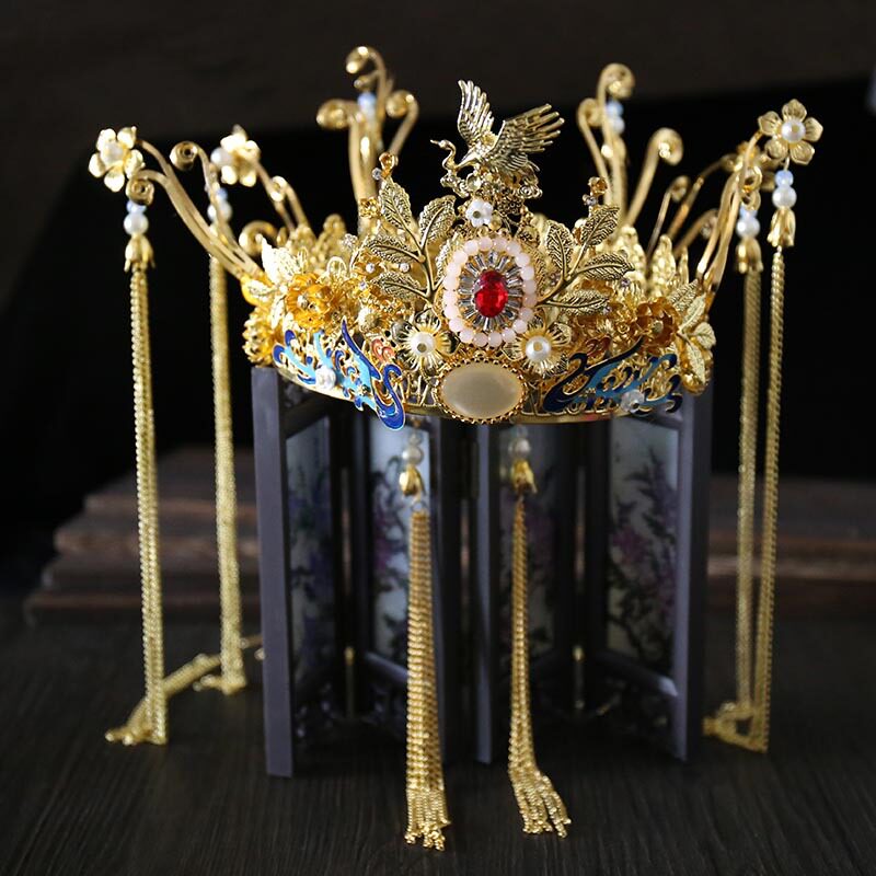 新款秀禾服大气凤冠头饰新娘结婚发饰