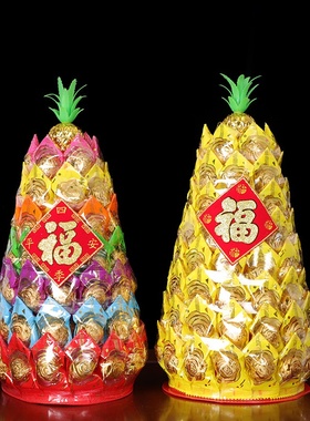 供佛糖塔旺来塔步步高升财神观音拜神供奉贡品糖果佛堂糖塔摆件