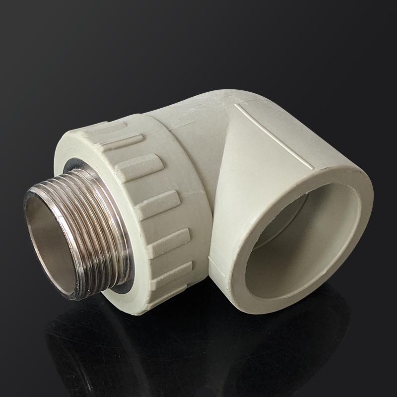 PPR内丝弯头外丝弯头40/50/63/2寸热熔焊接弯接头水管水泵节/灰色