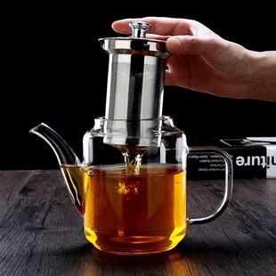 茶壶家用耐高温加厚玻璃泡茶壶大容量茶水分离煮茶器水壶茶具套装