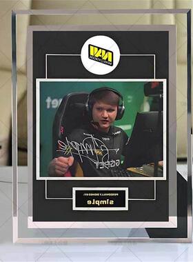 CS2世一狙森破s1mple周边桌面摆件水晶玻璃相框宿舍diy电竞摆台