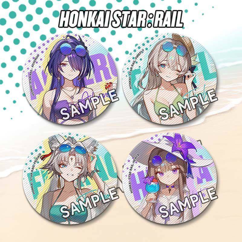 崩坏星穹铁道周边吧唧徽章 黄泉流萤大黑塔泳装 自制痛包谷子挂件