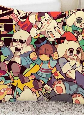 传说之下sans周边抱枕头玩偶公仔手办Undertale毛绒公仔小花