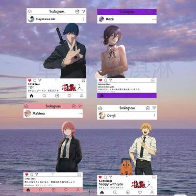 电锯人二次元动漫周边早川秋蕾塞玛奇玛电次高颜值原创亚克力透卡