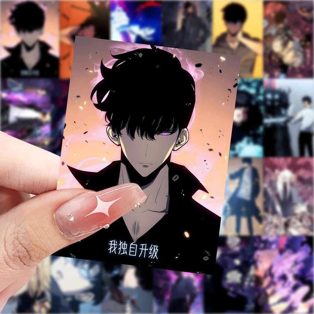 594张我独自升级贴纸动漫周边暗影君王程肖宇帅气装饰DIY手账贴画
