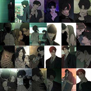 189张枯萎之花上的眼泪贴纸海琇玫瑰哥韩漫二次元高颜值周边贴画