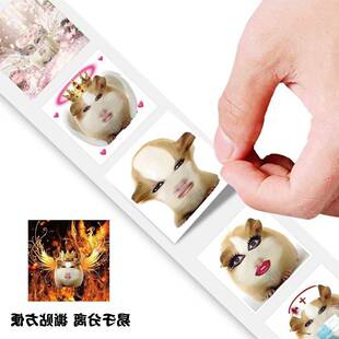 爆款热卖】1500贴猪妞头像卷卷贴抽象表情包仙女下凡至尊皮肤装饰