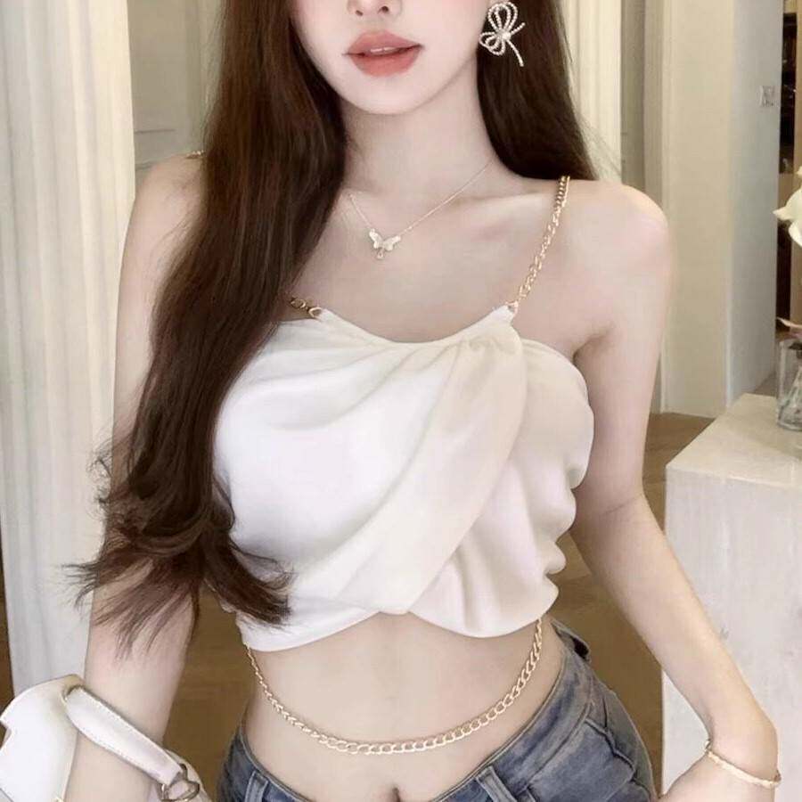 辣妹小吊带女外穿2025千金风气质无袖纯欲上衣性感内搭抹胸小背心
