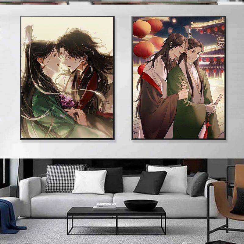 人渣反派自救系统 沈清秋洛冰河DIY数字油画原耽小说插画自油自画