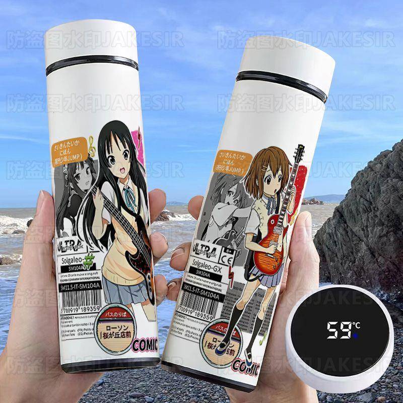 轻音少女周边智能保温杯大容量小巧不锈钢轻便携带温显水杯水壶