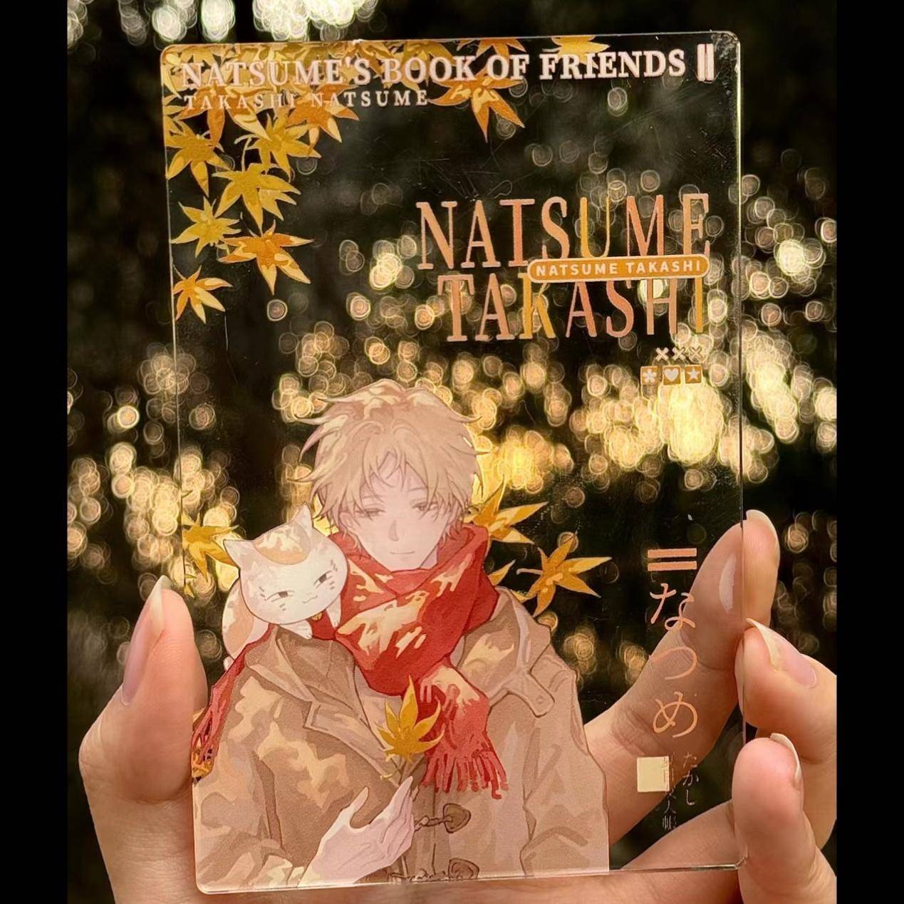 夏目友人帐周边夏目贵志秋日枫叶落透卡拍立得小卡装饰礼物送朋友