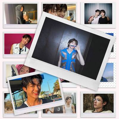 128张cortis拍立得贴纸Martin马丁高颜值明星氛围感周边手账贴画