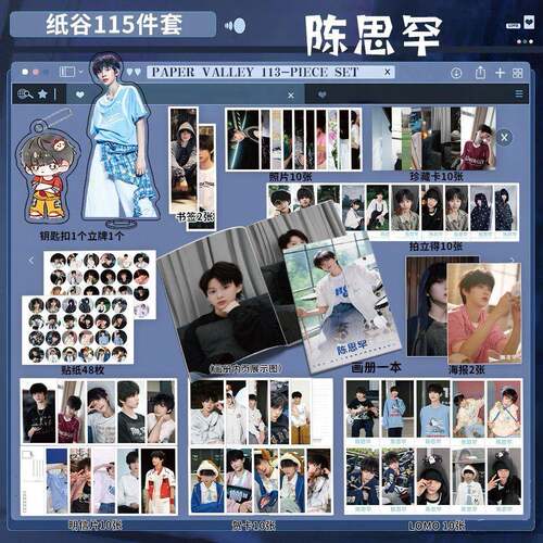 陈思罕四代周边116件写真集钥匙扣立牌吧唧小卡拍立得礼物TF家族