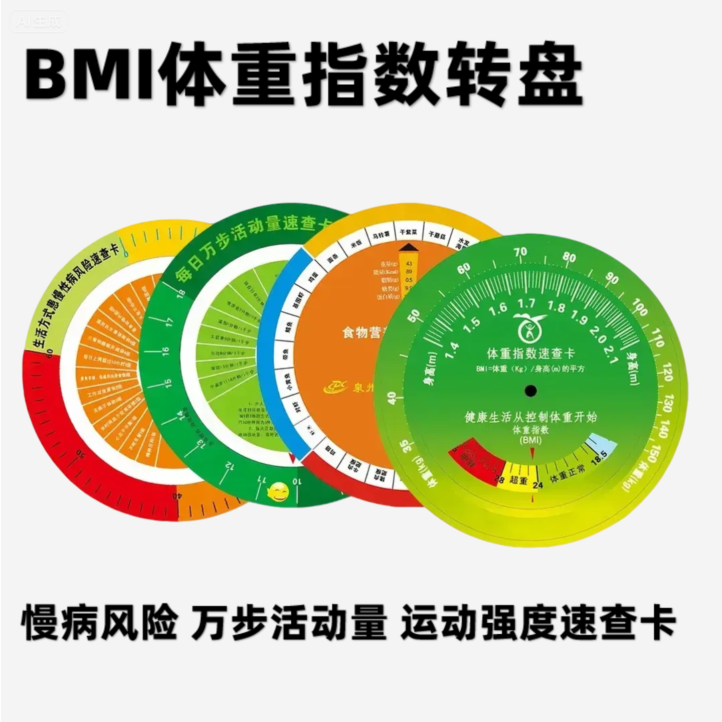 营养成分健康指数转盘慢病速查卡