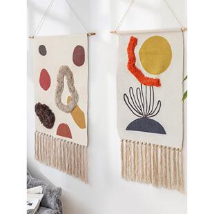 印度手工编织民宿流苏挂毯装饰北欧电表箱挂画布艺背景布卧室挂布