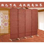 藤草编酒店隔断屏风玄关门手工编织时尚 办公室屏风可移动折叠屏风