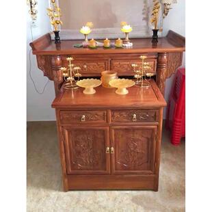 双层供桌，家用香盒，乡村佛寺供桌，寺庙祭坛，实木佛龛供桌，雕