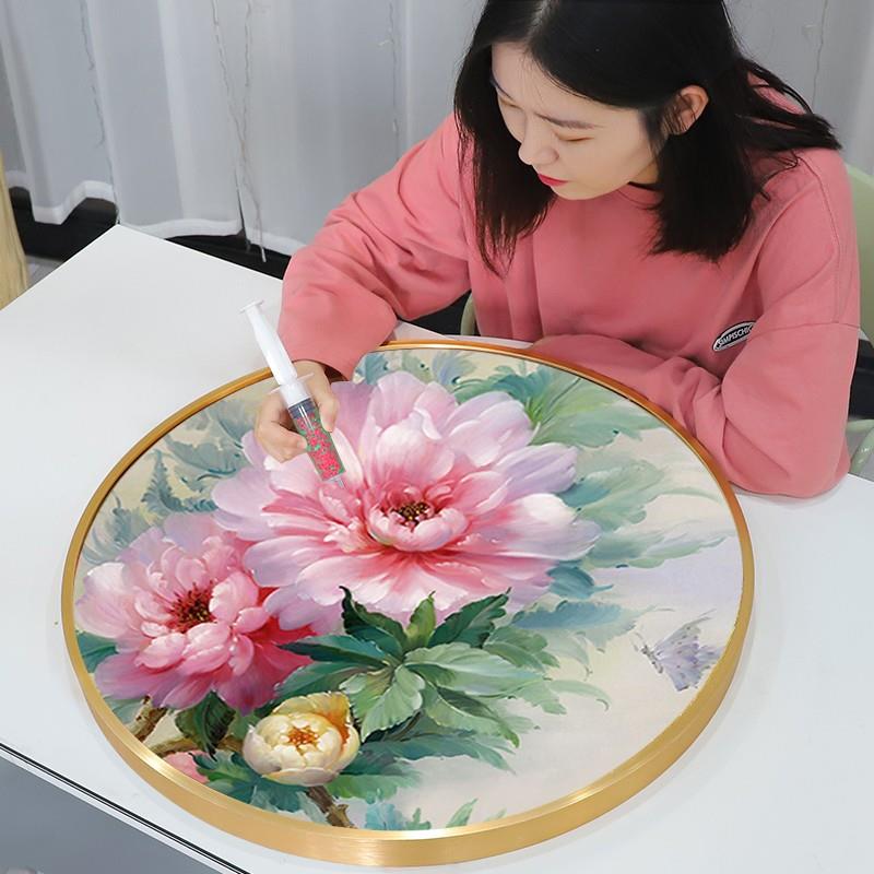 5D钻石画牡丹花2024年新款满钻手工diy点贴钻砖石贴画十字绣餐厅