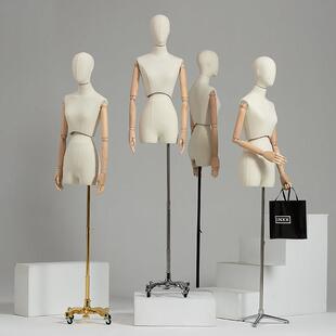 日韩妖娆扭腰版模特道具女半身服装店橱窗人台模特女装架子展示架