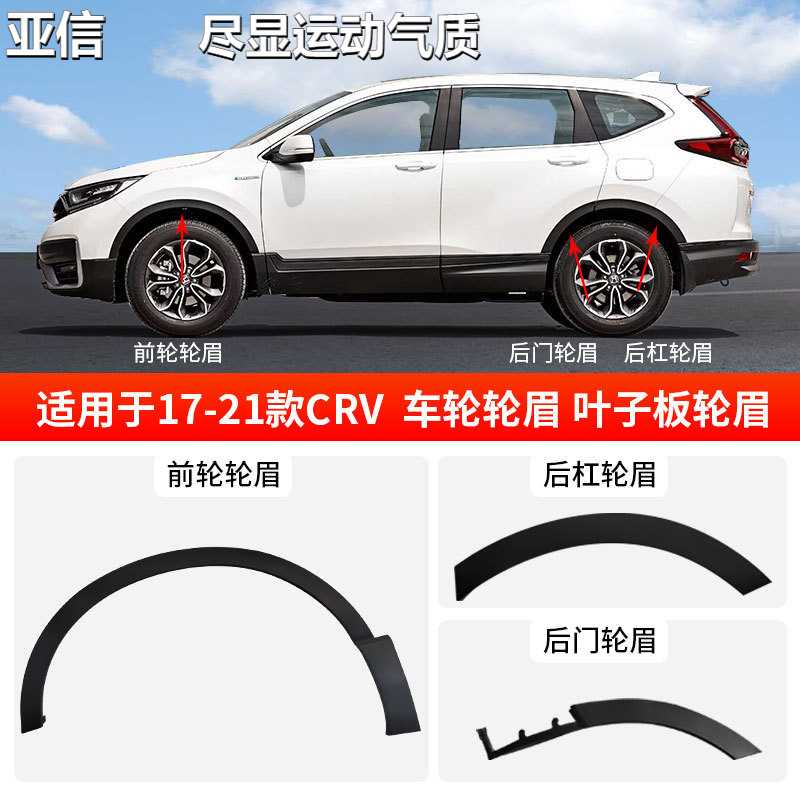 使用与12-16 款17-23款CRV车轮轮眉 前后轮轮眉防擦条 叶子板亚信